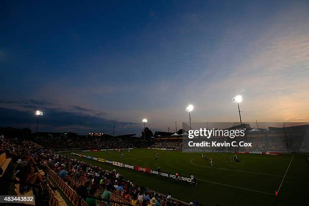 General view of Fifth Third Bank Stadium during the 2015 Major League Lacrosse Championship Game between the Rochester Rattlers and the New York...