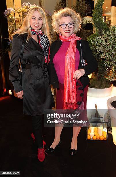 Christine Zierl and Veronica von Quast attend the 'Studio Italia - La Perfezione del Gusto' grand opening at Oberpollinger on April 8, 2014 in...