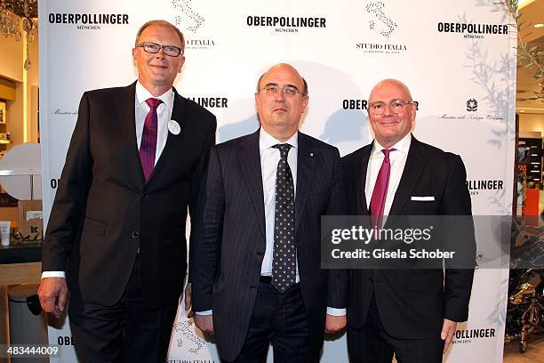 Director Oberpollinger Holger Grabmeister, consul general Italy, Filippo Scammacca del Murgo and director Karstadt Premium GmbH Andre Maeder attend...