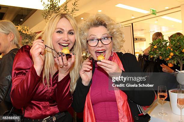 Christine Zierl, Veronica von Quast attend the 'Studio Italia - La Perfezione del Gusto' grand opening at Oberpollinger on April 8, 2014 in Munich,...