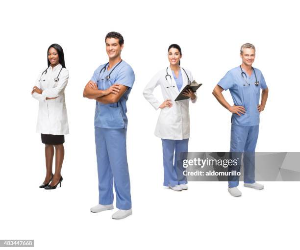 doctors and healthcare workers - group of people on white stock pictures, royalty-free photos & images