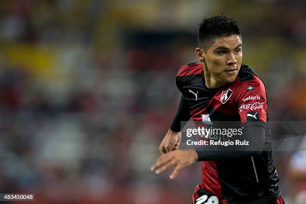 Martin Barragan of Atlas runs on the field on during a 3rd round match between Atlas and Monterrey as part of the Apertura 2015 Liga MX at Jalisco...