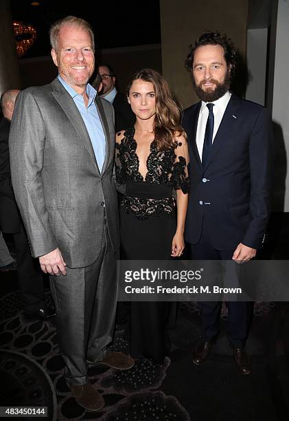 Actors Noah Emmerich, Keri Russell and Matthew Rhys attend the 31st annual Television Critics Association Awards at The Beverly Hilton Hotel on...