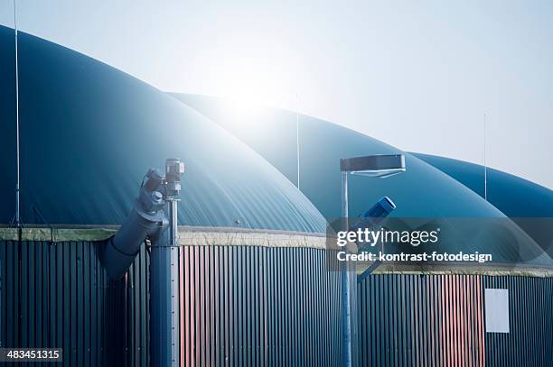 energiewende, biogas energia, germania, biomassa - attrezzatura industriale foto e immagini stock