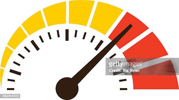 simple speedometer icon - speedometer stock illustrations
