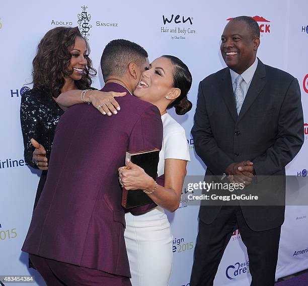 Actors Jussie Smollett, Holly Robinson Peete, Eva Longoria and Rodney Peete arrive at HollyRod Foundation's 17th Annual DesignCare Gala at The Lot...