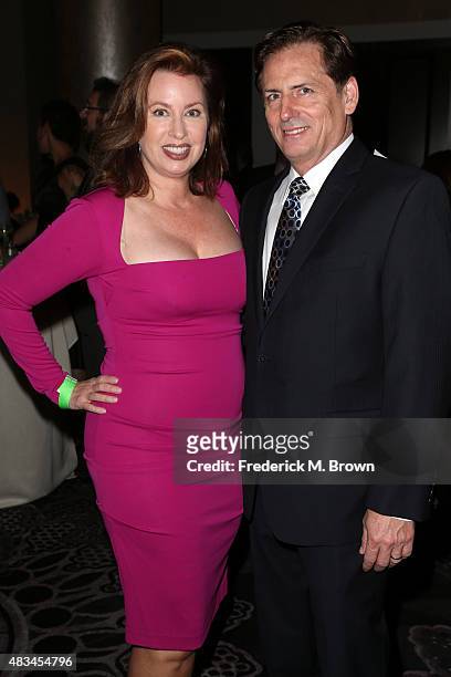 April Neale and Dan Neale of Monsters and Critics attend the 31st annual Television Critics Association Awards at The Beverly Hilton Hotel on August...