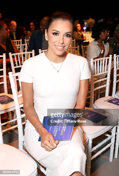 Actress Eva Longoria attends the HollyRod Foundation's 17th annual DesignCare Gala at The Lot Studios on August 8, 2015 in Los Angeles, California.