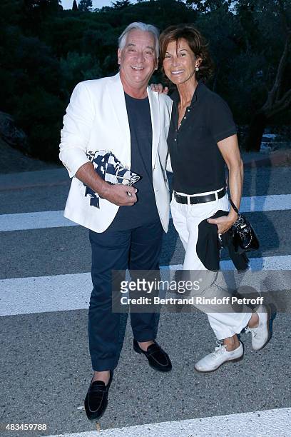 Sylvie Rousseau and Guest attend the Alex Lutz Show during the 31th Ramatuelle Festival : Day 8, on August 8, 2015 in Ramatuelle, France.