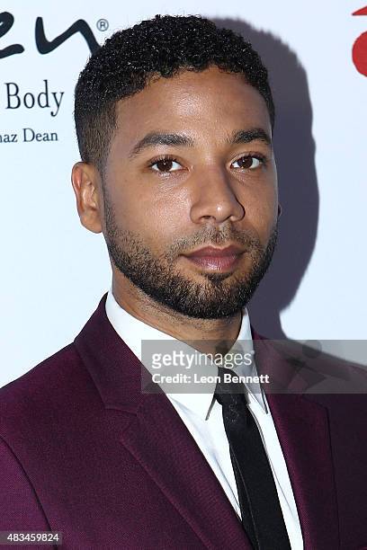 Actor Jussie Smollett arrives at the HollyRod Foundation's 17th Annual DesignCare Gala at The Lot Studios on August 8, 2015 in Los Angeles,...