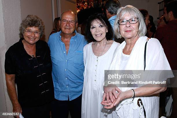 President of Ramatuelle Festival Jacqueline Franjou, Marc Ladreit de Lacharriere, Singer Juliette Greco and her daughter Laurence attend the Alex...