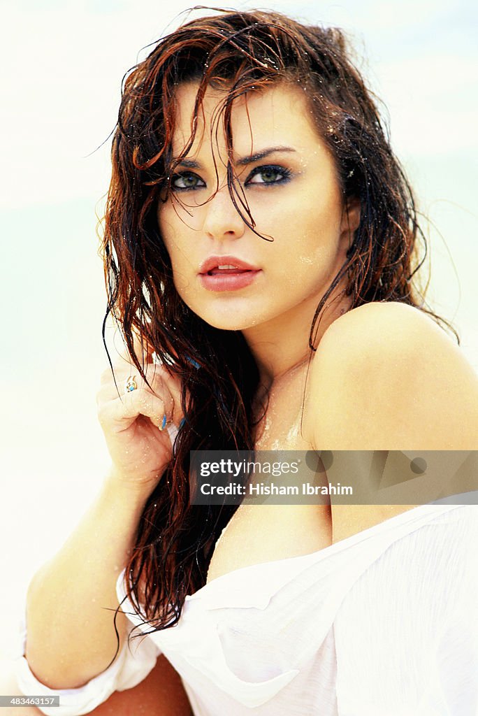 Young woman with wet hair