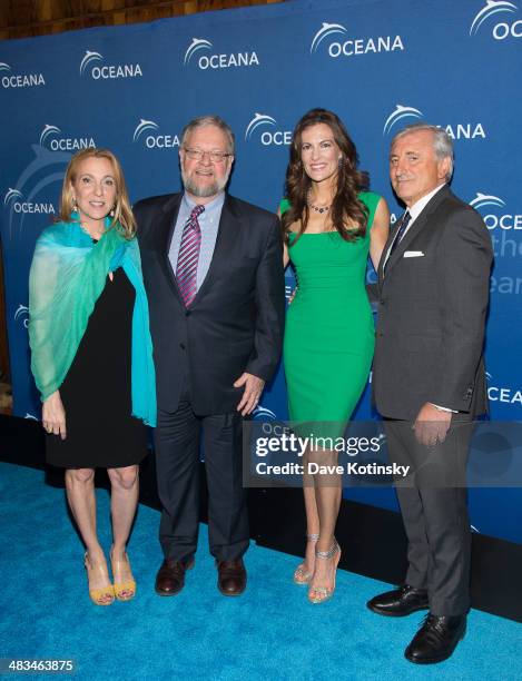 Susan Rockefeller, David Rockefeller Jr, Angela Kilcullen and Julian Niccolini attends Oceana's New York City Benefit at Four Seasons Restaurant on...