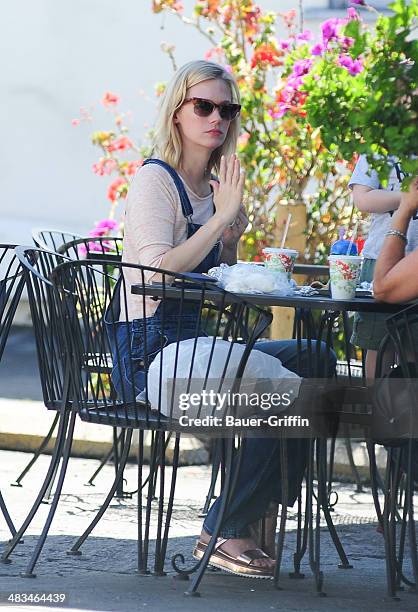 January Jones is seen on April 08, 2014 in Los Angeles, California.