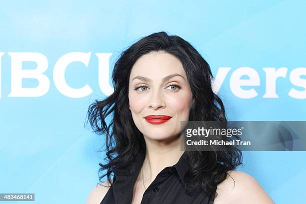 Joanne Kelly arrives at the NBCUniversal's 2014 Summer Press Day held at Langham Hotel on April 8, 2014 in Pasadena, California.