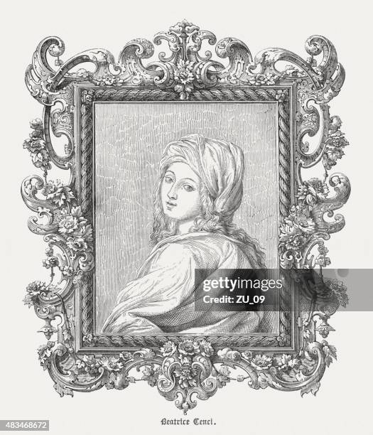 beatrice cenci (1577 - 1599), italian noblewoman, published 1878 - animal kidney stock illustrations