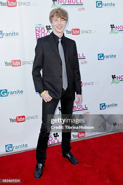 Joey Luthman attends the 4th annual YouTube No Bull Teen Video Awards at YouTube Space LA on August 8, 2015 in Los Angeles, California.