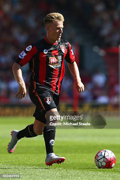 Matt Ritchie of AFC Bournemouth during the Barclays Premier League match between Bournemouth and Aston Villa at the Vitality Stadium on August 8,...