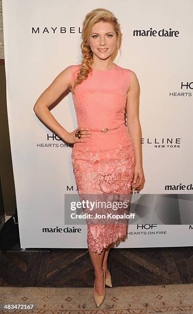 Actress Katheryn Winnick arrives at Marie Claire's Fresh Faces Party at Soho House on April 8, 2014 in West Hollywood, California.