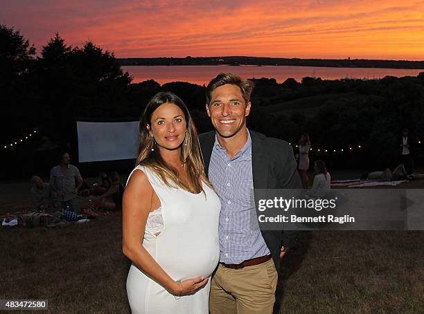 Nicole Delma and Jesse Spooner attend The Surfrider Foundation Two Coasts: One Ocean August 8, 2015 in Montauk, New York.