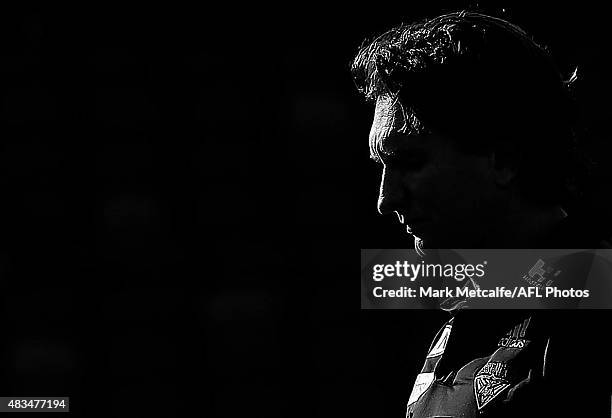 Bombers head coach James Hird looks on before the round 19 AFL match between the Greater Western Sydney Giants and the Essendon Bombers at Spotless...