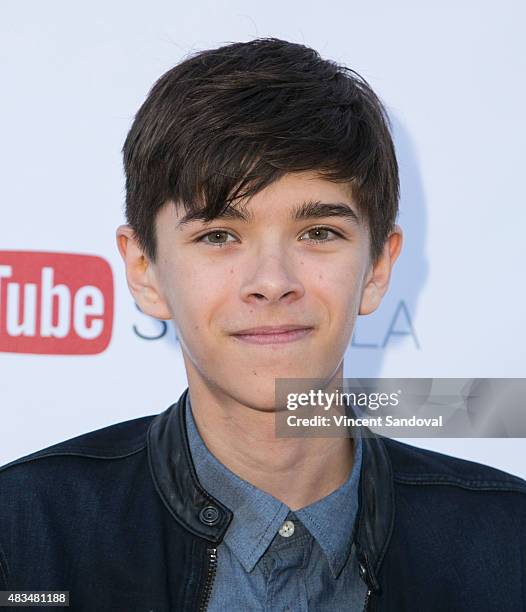 Actor Mateo Simon attends the 4th Annual YouTube No Bull Teen Video Awards at YouTube Space LA on August 8, 2015 in Los Angeles, California.