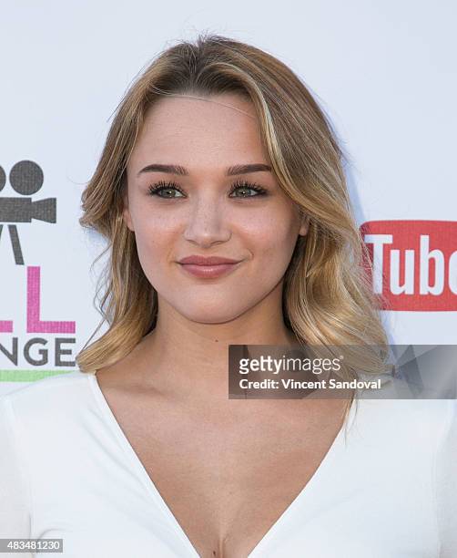 Actress Hunter King attends the 4th Annual YouTube No Bull Teen Video Awards at YouTube Space LA on August 8, 2015 in Los Angeles, California.