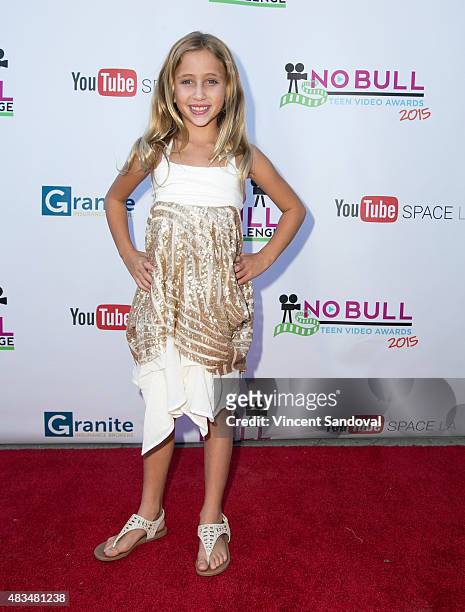 Actress Ava Kolker attends the 4th Annual YouTube No Bull Teen Video Awards at YouTube Space LA on August 8, 2015 in Los Angeles, California.