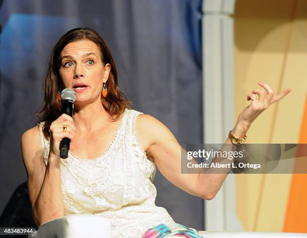 Actress Terry Farrell at the 14th annual official Star Trek convention at the Rio Hotel & Casino on August 8, 2015 in Las Vegas, Nevada.