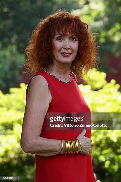 Actress Sabine Azema attends Cosmos photocall on August 8, 2015 in Locarno, Switzerland.