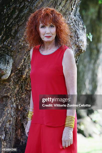 Actress Sabine Azema attends Cosmos photocall on August 8, 2015 in Locarno, Switzerland.