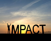 Impact success silhouette