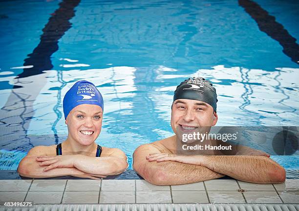 In this handout provided by British Gas David Walliams and Ellie Simmonds get in some early training ahead of the launch of the British Gas...