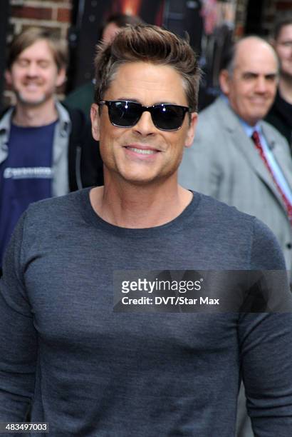 Actor Rob Lowe is seen on April 8, 2014 in New York City.