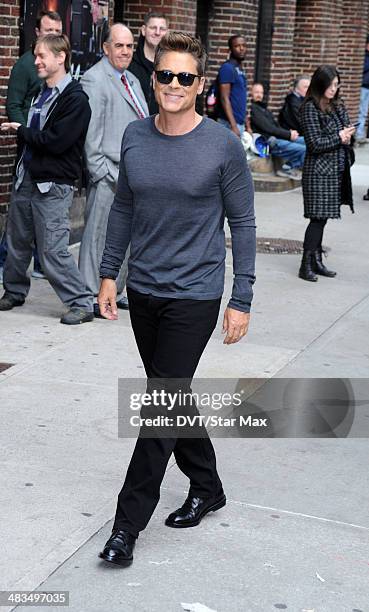 Actor Rob Lowe is seen on April 8, 2014 in New York City.