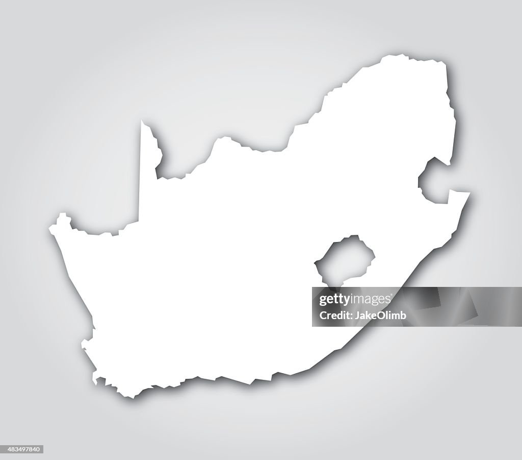 South Africa Silhouette White