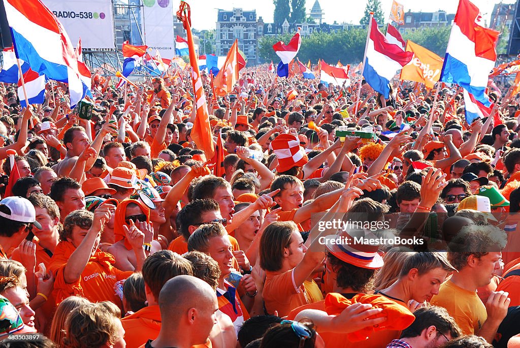 Netherlands football fans.