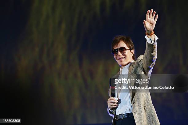 Director Michael Cimino receives the Pardo D'Onore Swisscom on August 9, 2015 in Locarno, Switzerland.