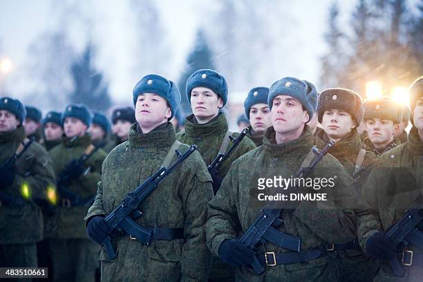 recruit on the oath - russian ethnicity stockfoto's en -beelden