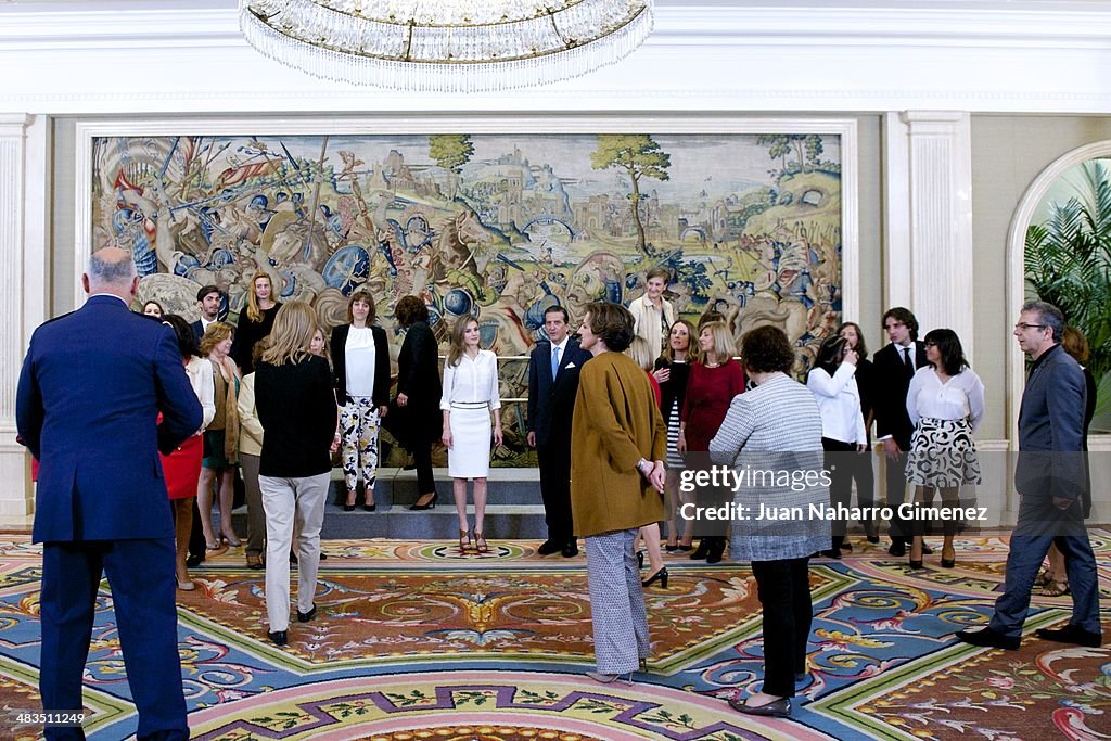 Princess Letizia of Spain Attends Audiences at Zarzuela Palace