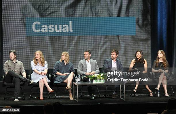 Director Jason Reitman, Executive Producer Helen Estabrook, Executive Producer Liz Tigelaar, Executive Producer Zander Lehmann, and actors Tommy...