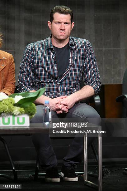 Actor Billy Eichner speaks onstage during the 'Difficult People' panel discussion at the Hulu portion of the 2015 Summer TCA Tour at The Beverly...