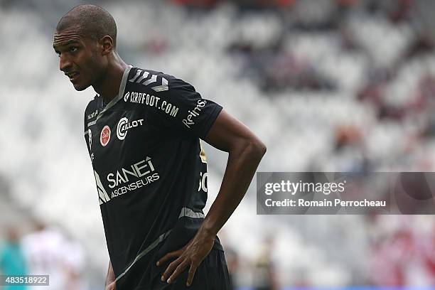 David Ngog during the French Ligue 1match between FC Girondins de Bordeaux and Stade de Reims at Nouveau Stade Bordeaux on August 9, 2015 in...