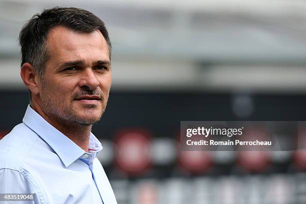 Head coach of FC Girondins de Bordeaux Willy Sagnol during the French Ligue 1match between FC Girondins de Bordeaux and Stade de Reims at Nouveau...