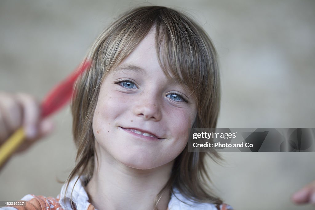 Portrait of a child 8 years