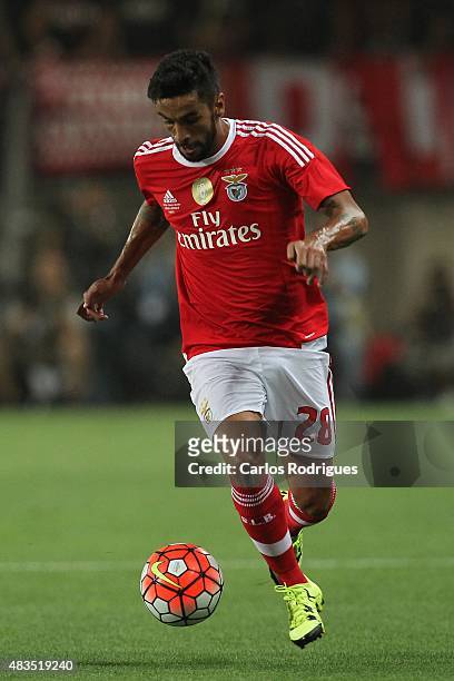 Benfica's defender Silvio during the Portuguese Super Cup match between SL Benfica and Sporting CP at Estadio Algarve on August 9, 2015 in Faro,...