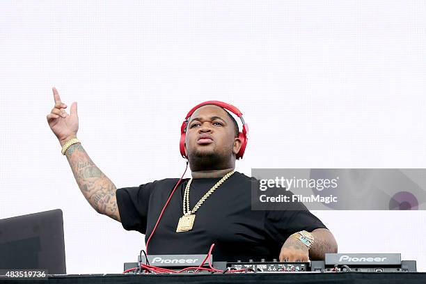 Mustard performs at the Twin Peaks Stage during day 3 of the 2015 Outside Lands Music And Arts Festival at Golden Gate Park on August 9, 2015 in San...