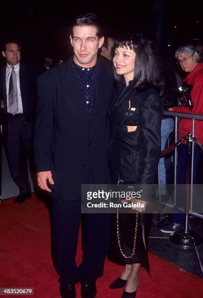 Actor Stephen Baldwin and wife Kennya attend the "8 Seconds" West Hollywood Premiere on February 22, 1994 at the DGA Theatre in West Hollywood,...
