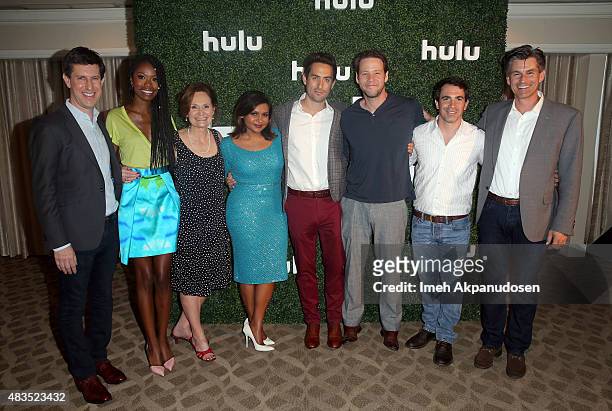 Craig Erwich, SVP and Head of Content at Hulu, actors Xosha Roquemore, Beth Grant, Mindy Kaling, Ed Weeks, Ike Barinholtz, Chris Messina, and Chief...