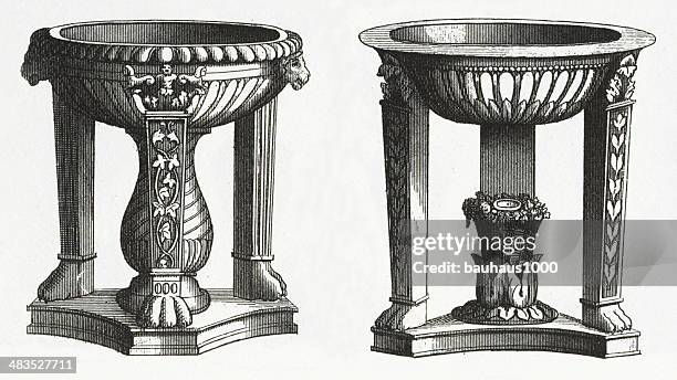 baptismal font - baptismal font stock illustrations